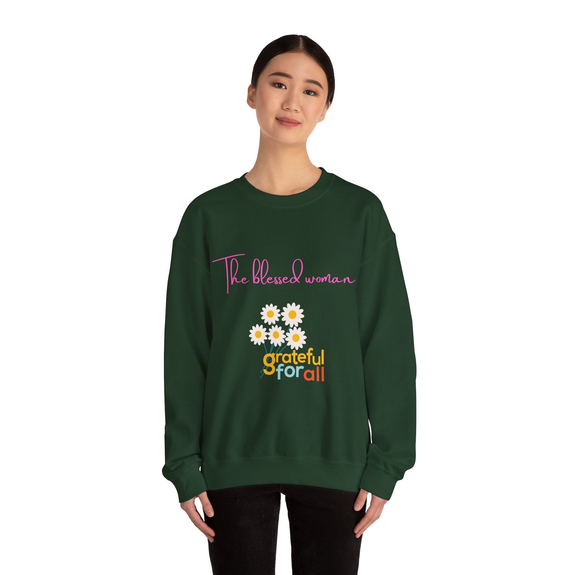 Blessed Woman Grateful Sweatshirt-Fall/Winter vibe