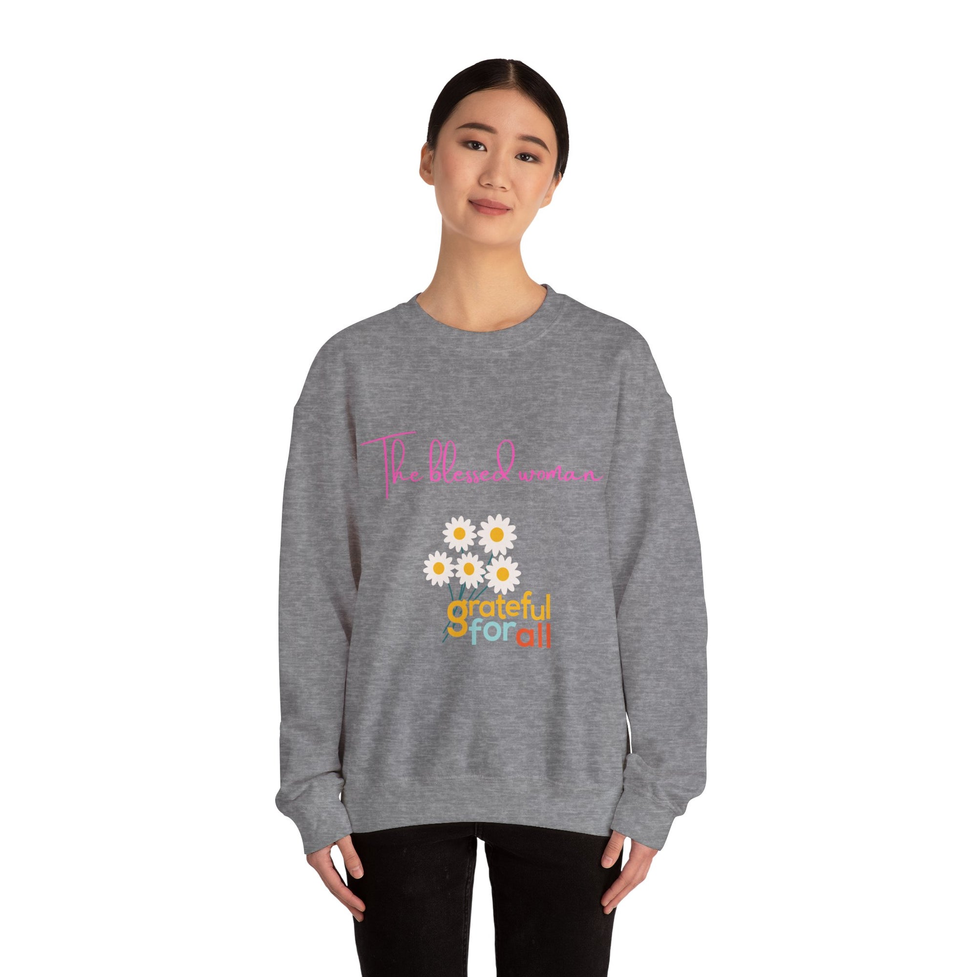 Blessed Woman Grateful Sweatshirt-Fall/Winter vibe