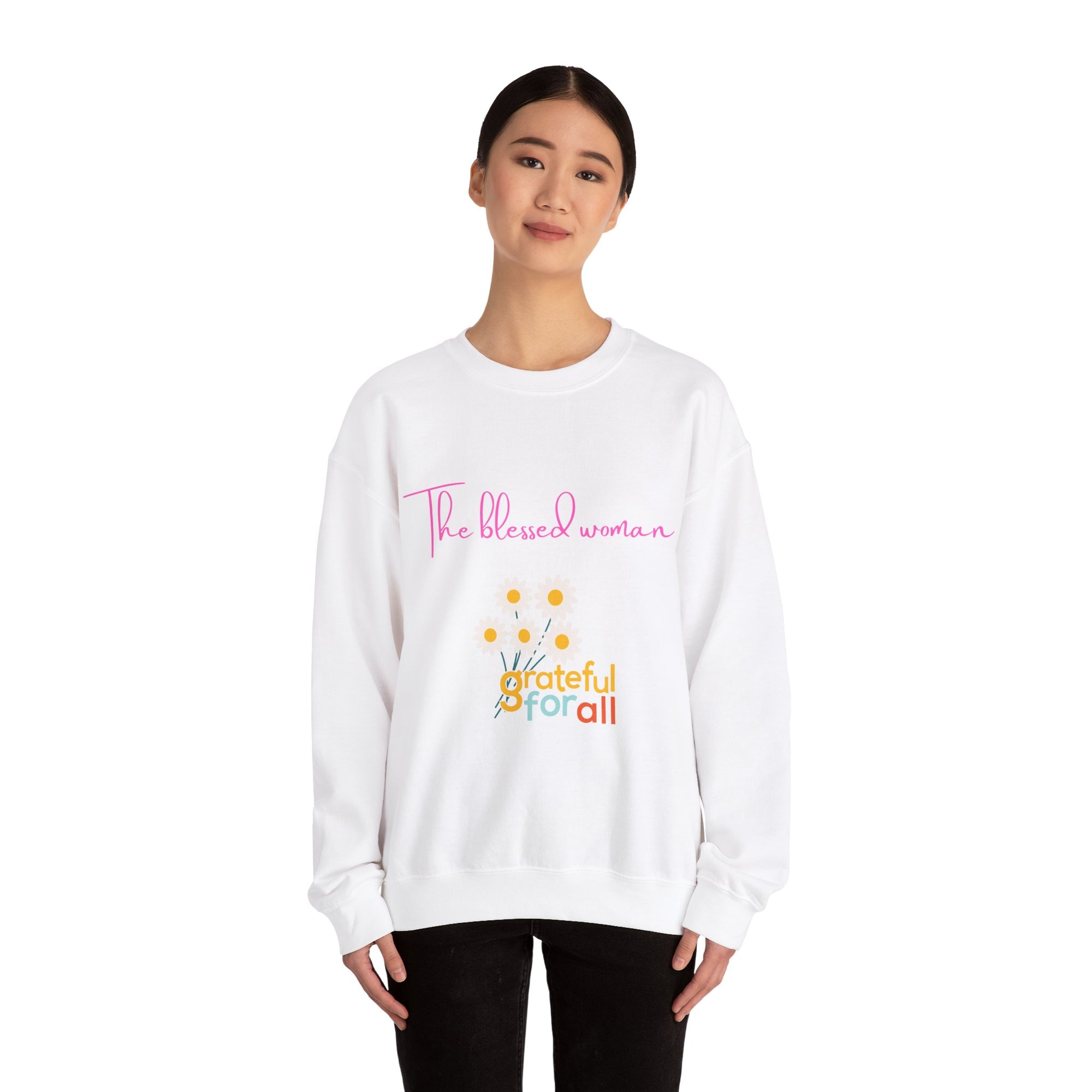 Blessed Woman Grateful Sweatshirt-Fall/Winter vibe