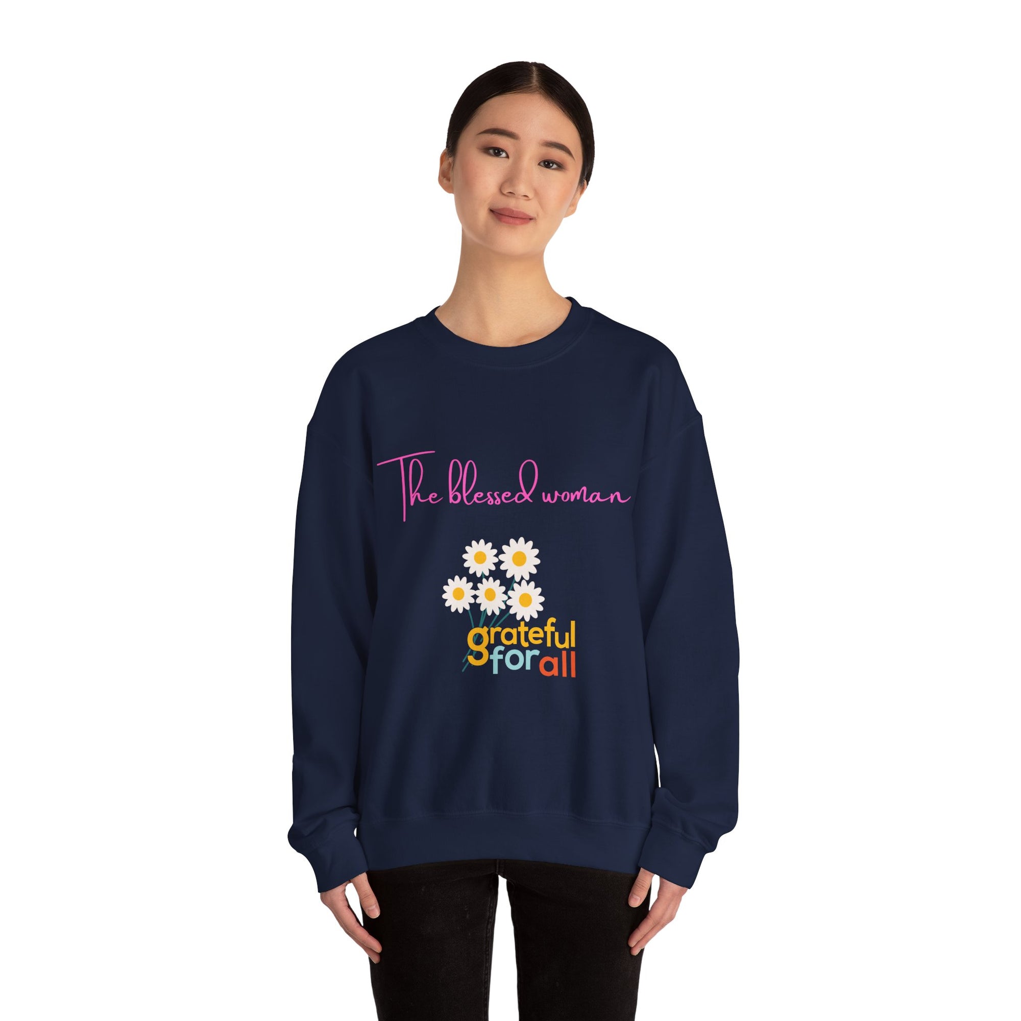 Blessed Woman Grateful Sweatshirt-Fall/Winter vibe