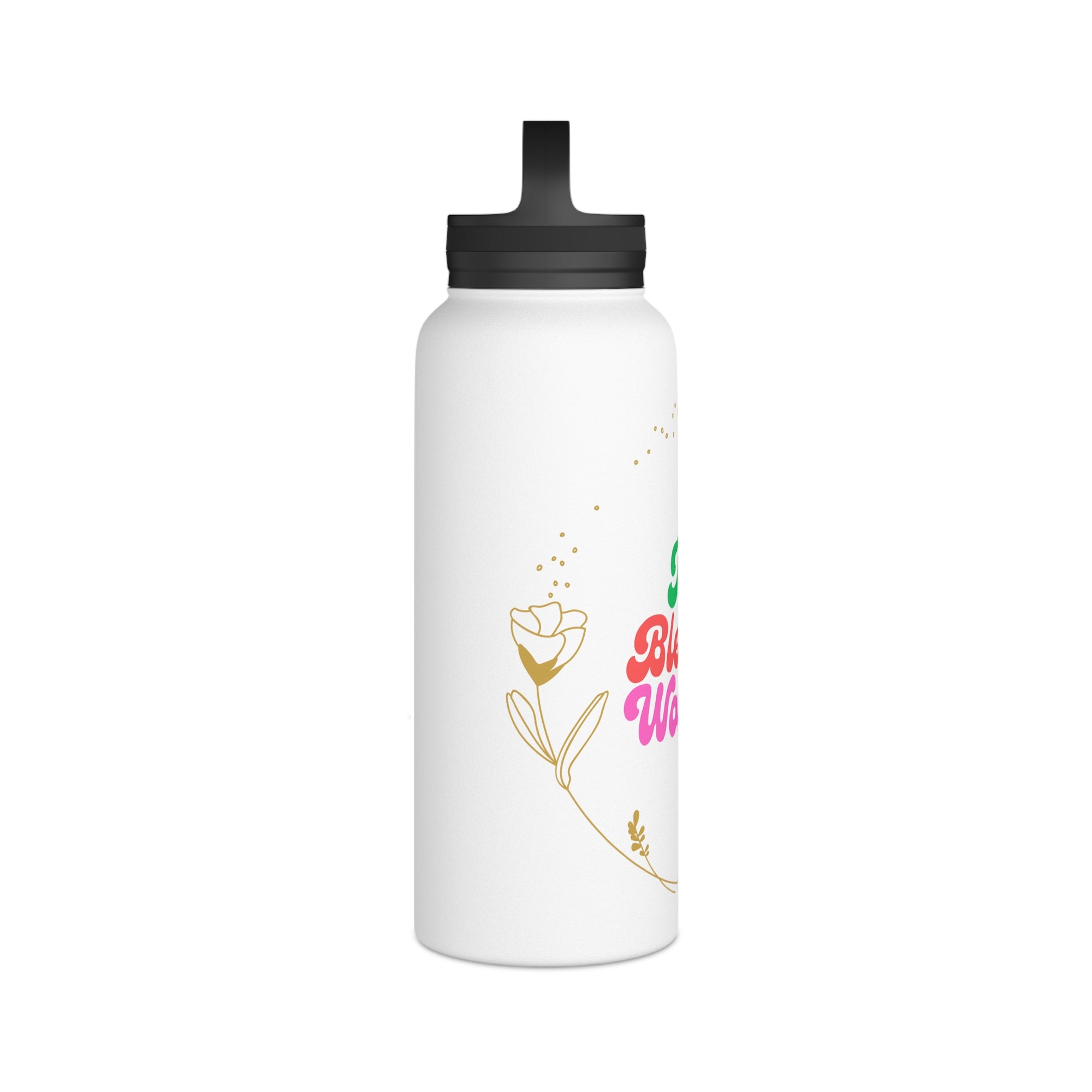 The Blessed Woman Stainless Steel Water Bottle, Handle Lid