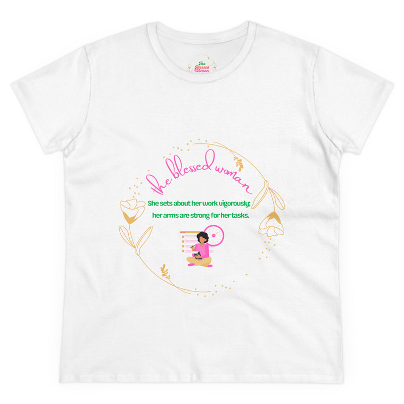 The Blessed hardworking Women's Midweight Cotton Tee