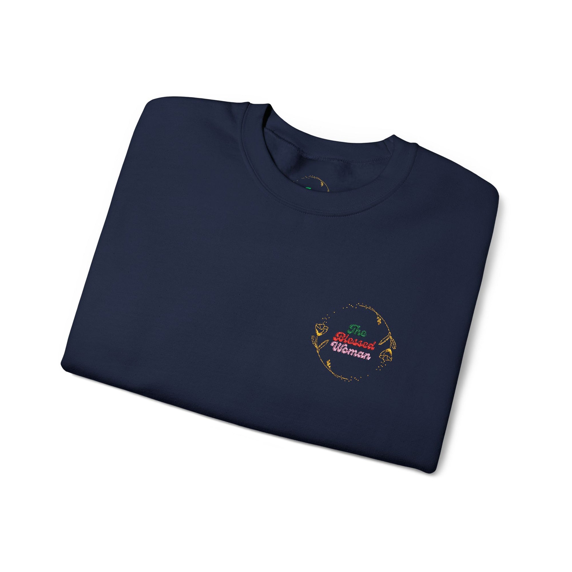 The Blessed Woman Logo Embroidered  Crewneck Sweatshirt