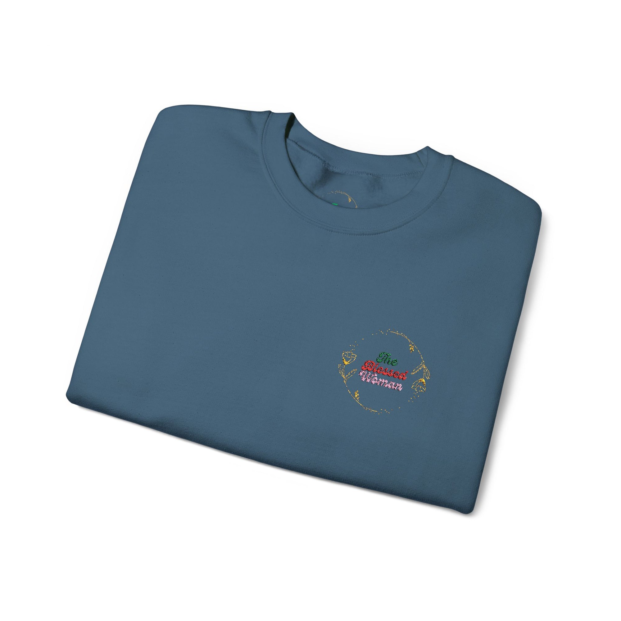 The Blessed Woman Logo Embroidered  Crewneck Sweatshirt