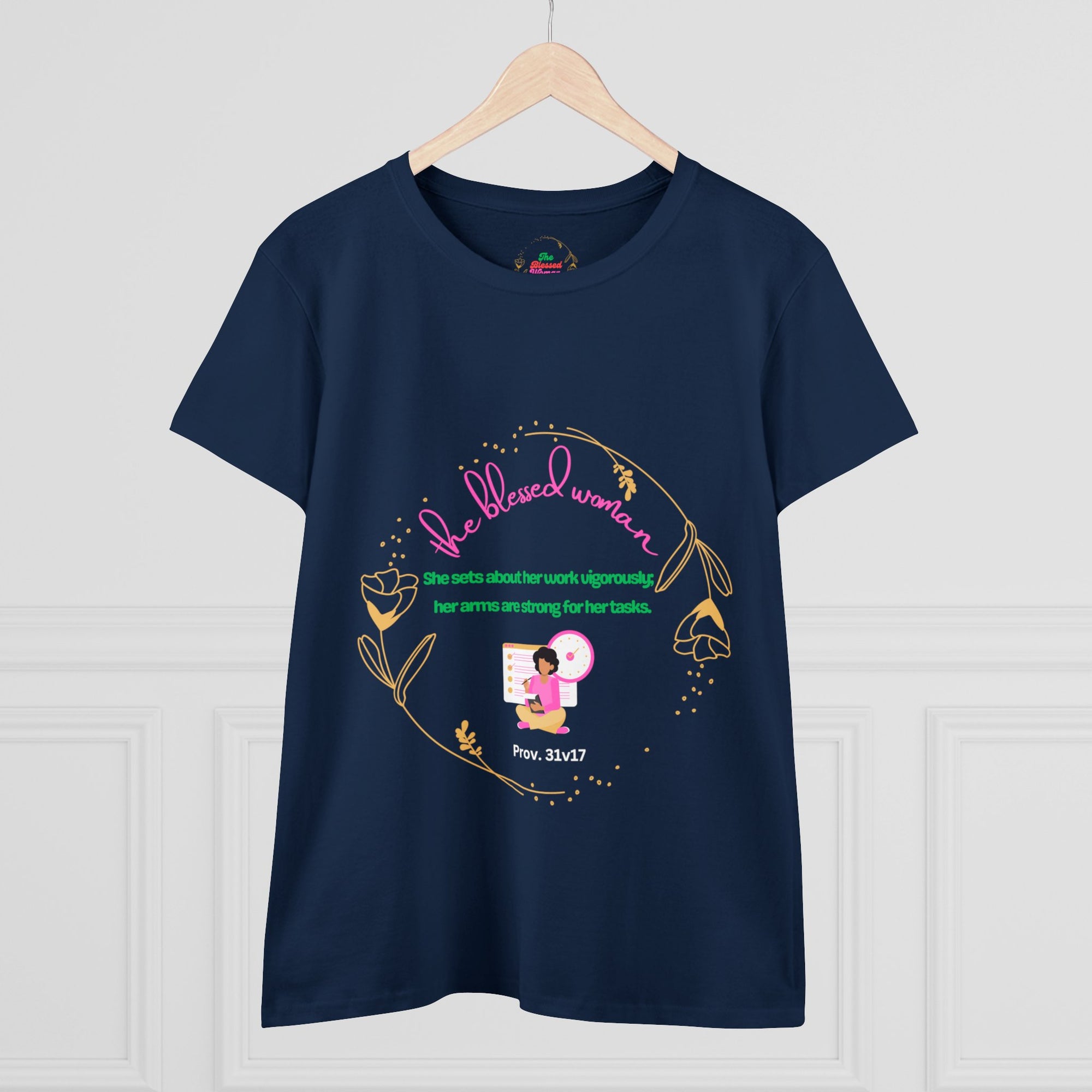 The Blessed hardworking Women's Midweight Cotton Tee