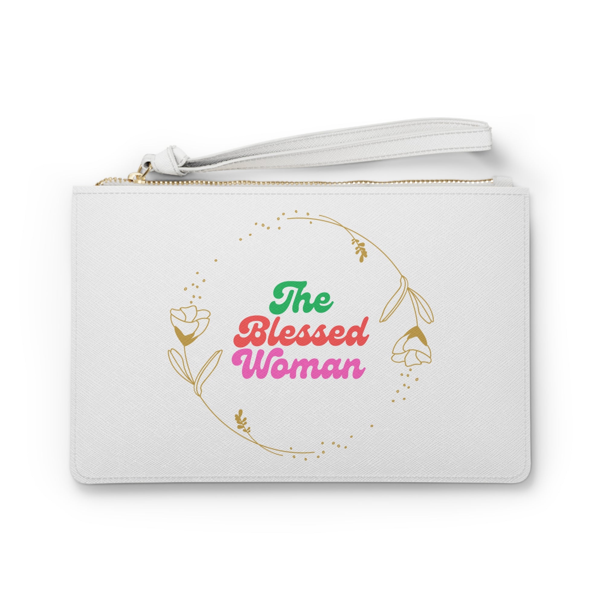 The Blessed Woman White Clutch Bag