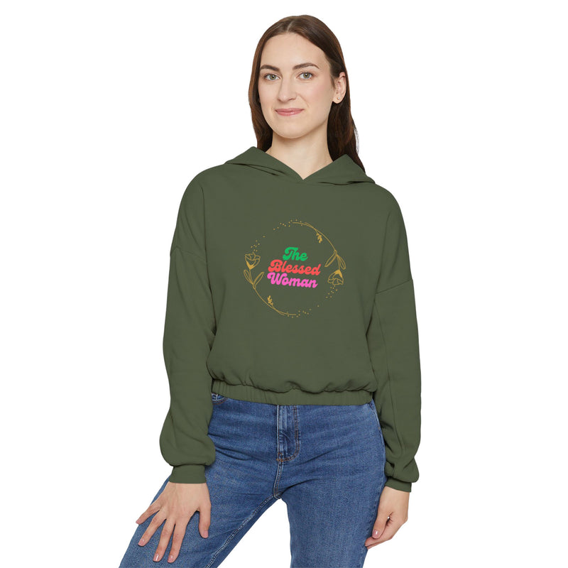 The Blessed Women's Cinched Bottom Hoodie