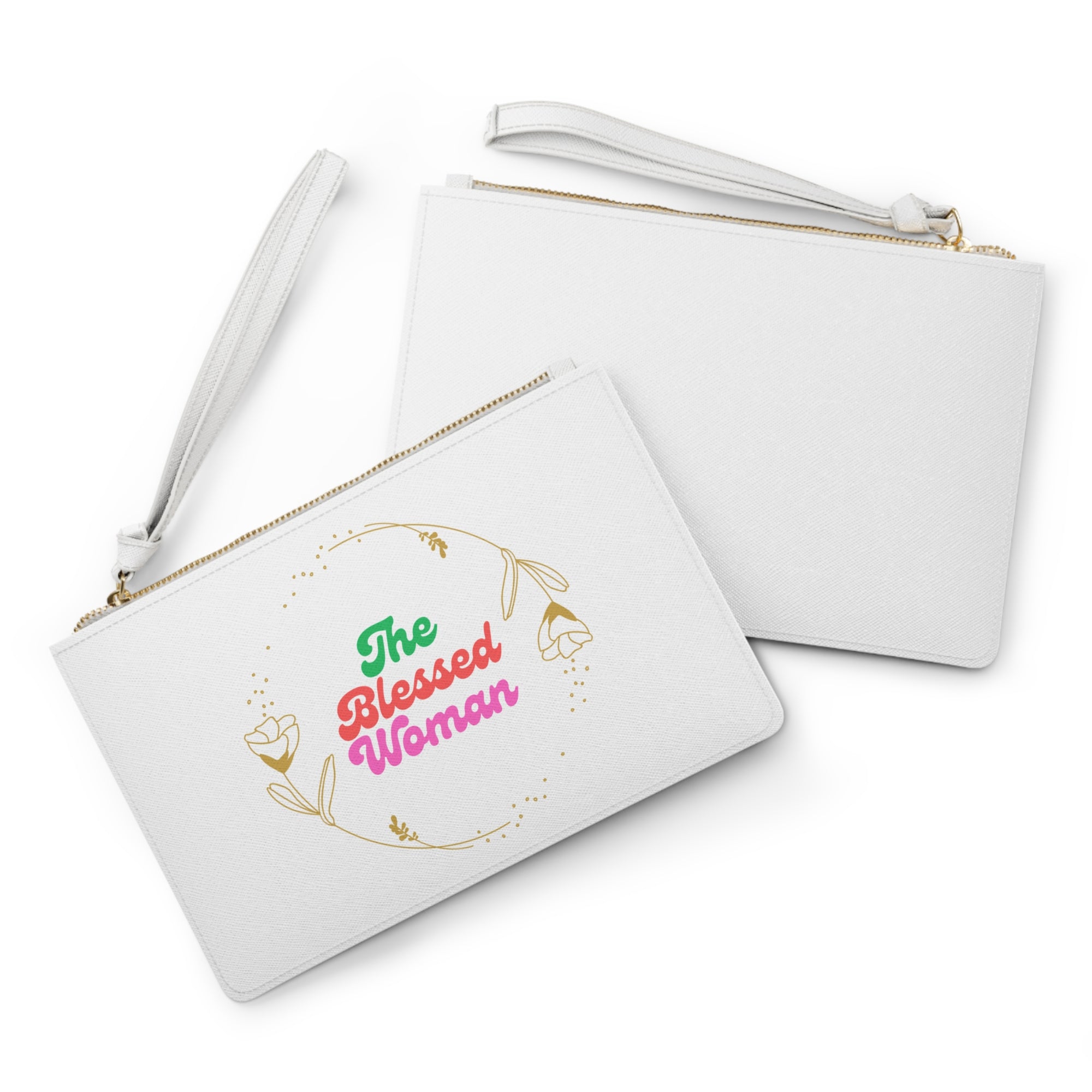 The Blessed Woman White Clutch Bag