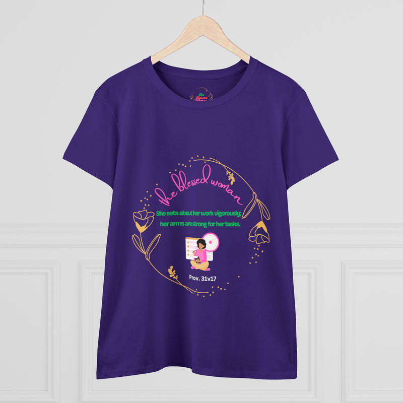 The Blessed hardworking Women's Midweight Cotton Tee