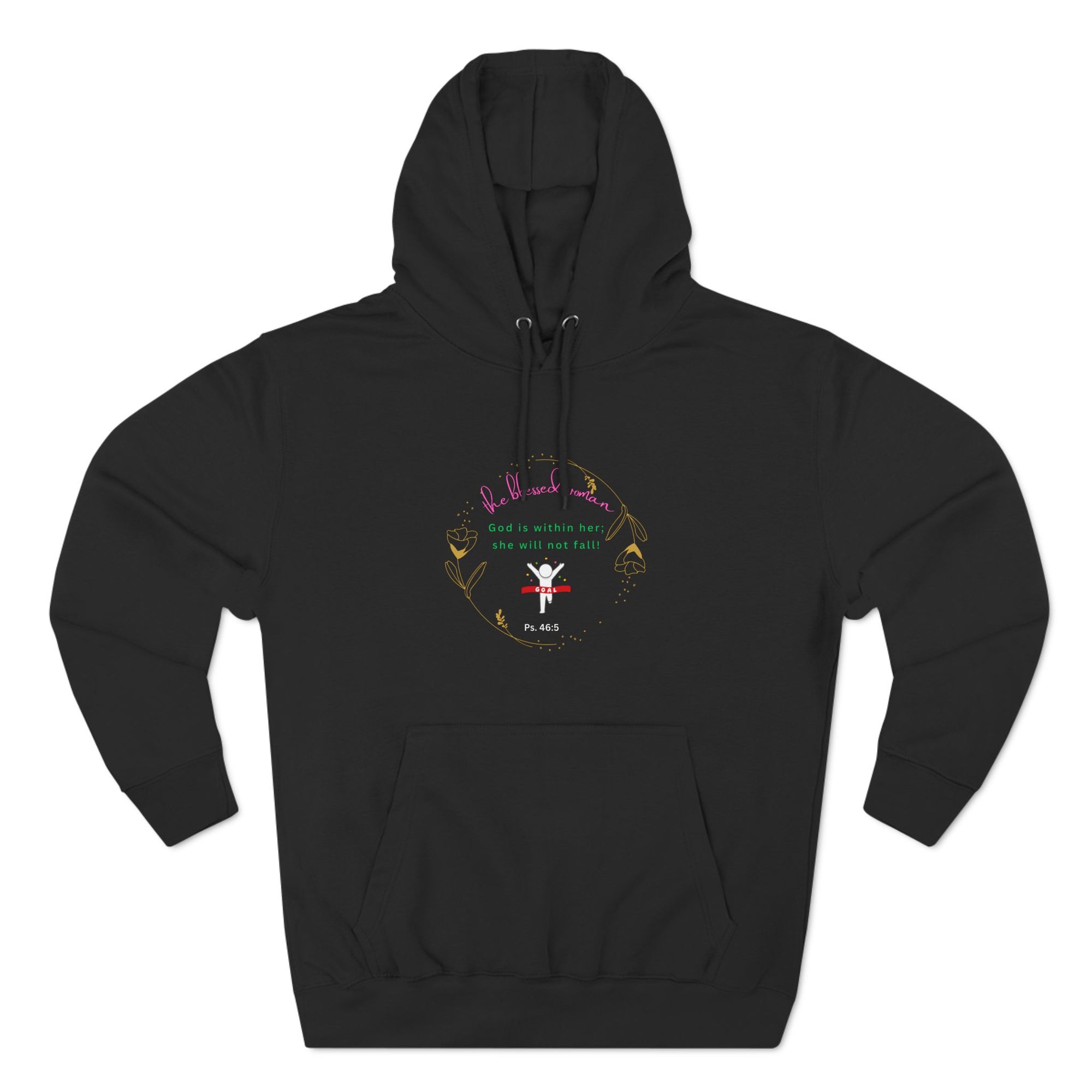 The Blessed Woman -Three-Panel Fleece Hoodie- God with her