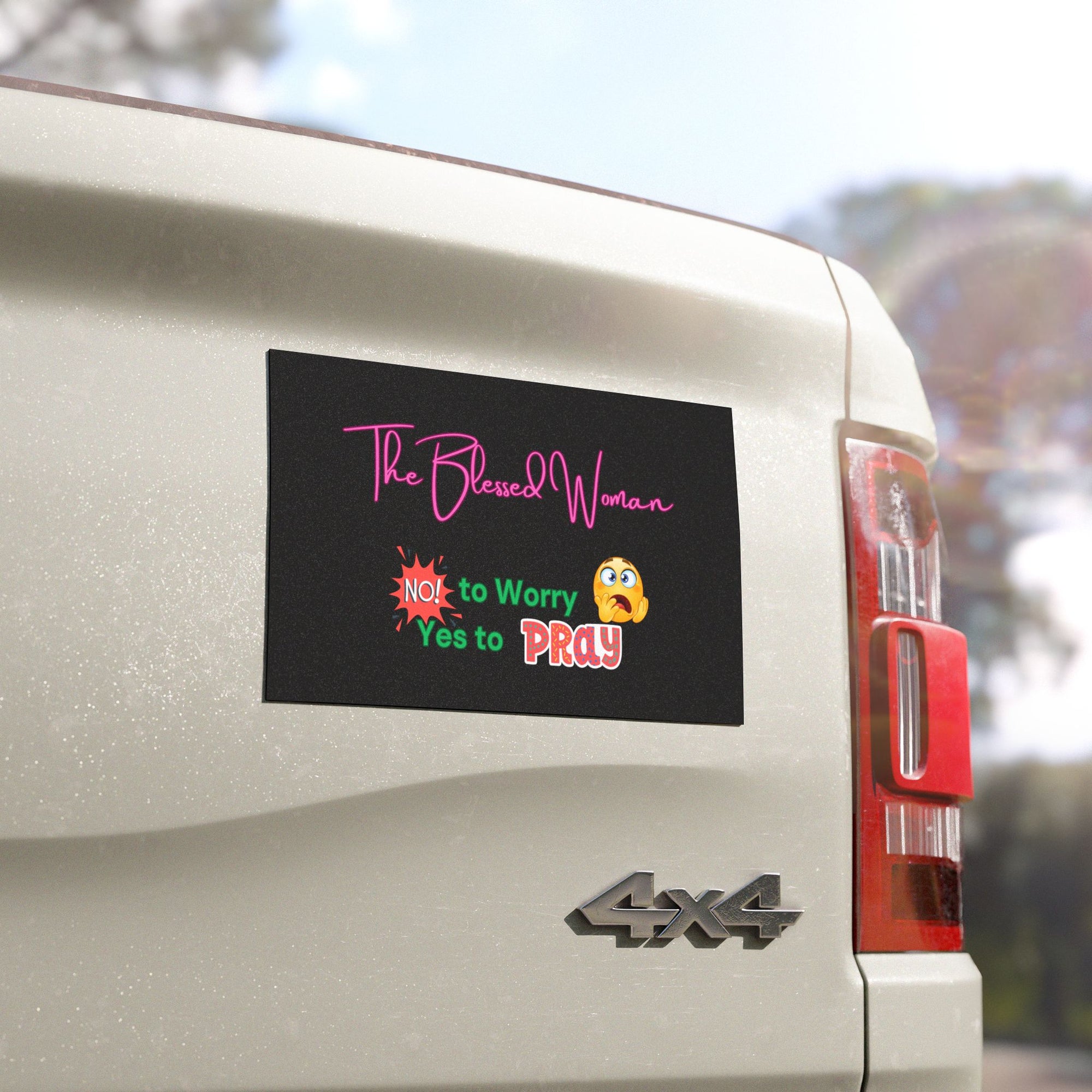 The Blessed Woman  No worry custom made car magnets
