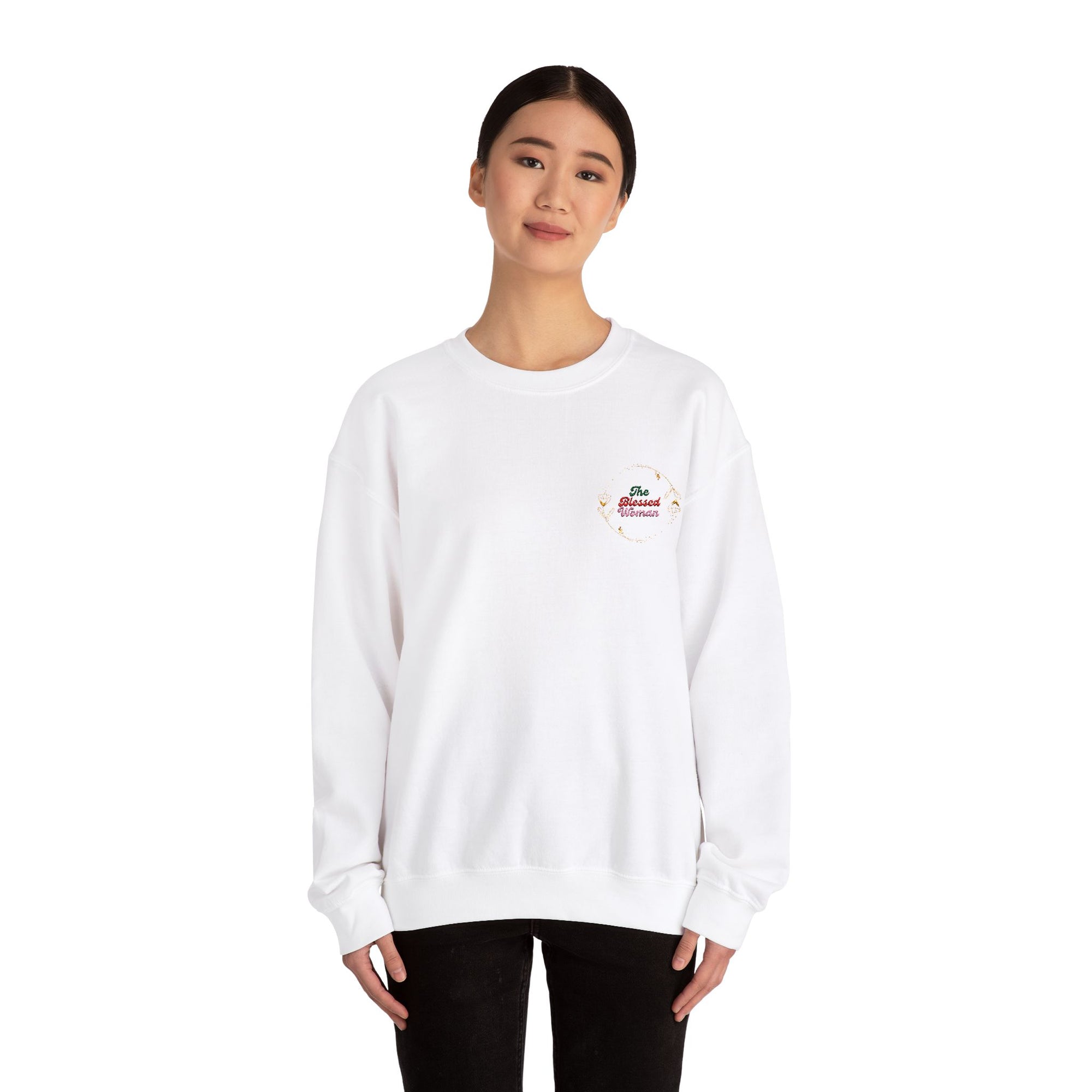 The Blessed Woman Logo Embroidered  Crewneck Sweatshirt