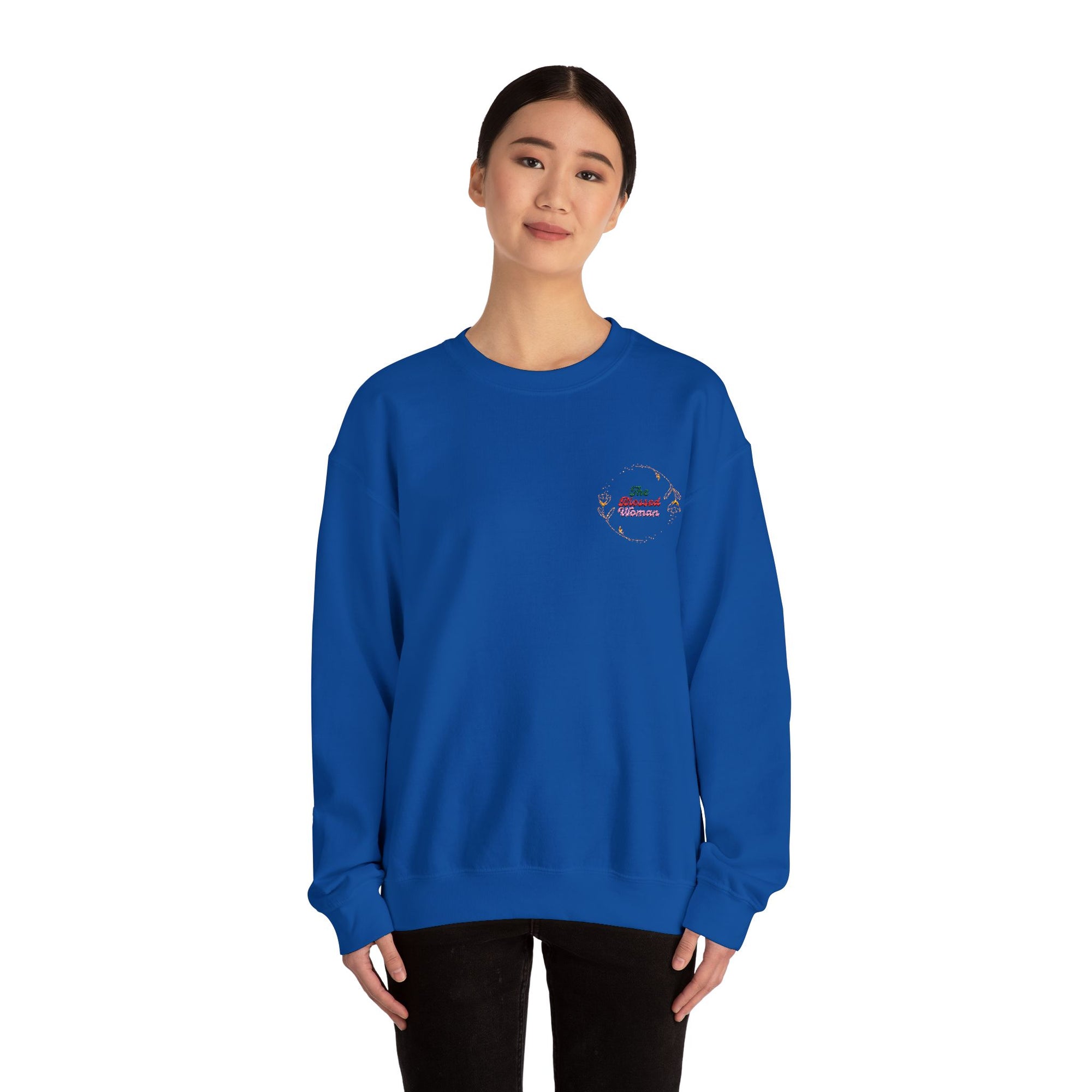 The Blessed Woman Logo Embroidered  Crewneck Sweatshirt