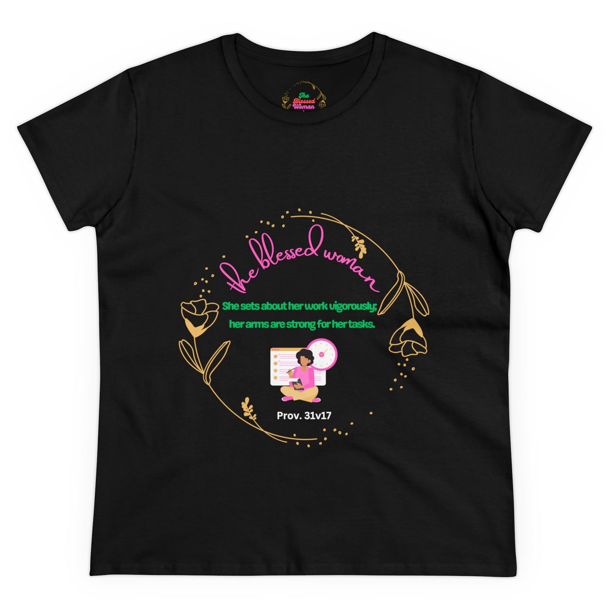 The Blessed hardworking Women's Midweight Cotton Tee