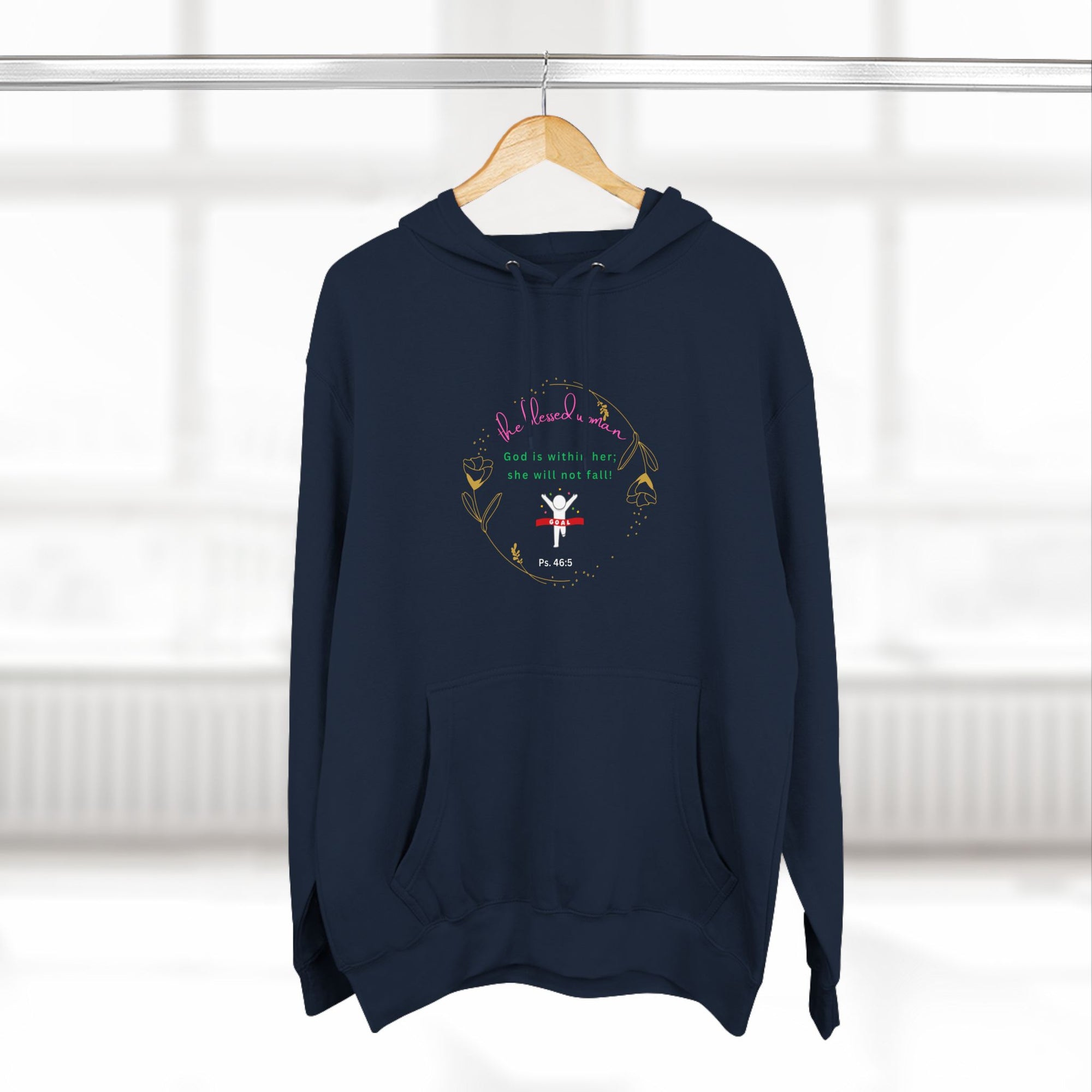 The Blessed Woman -Three-Panel Fleece Hoodie- God with her