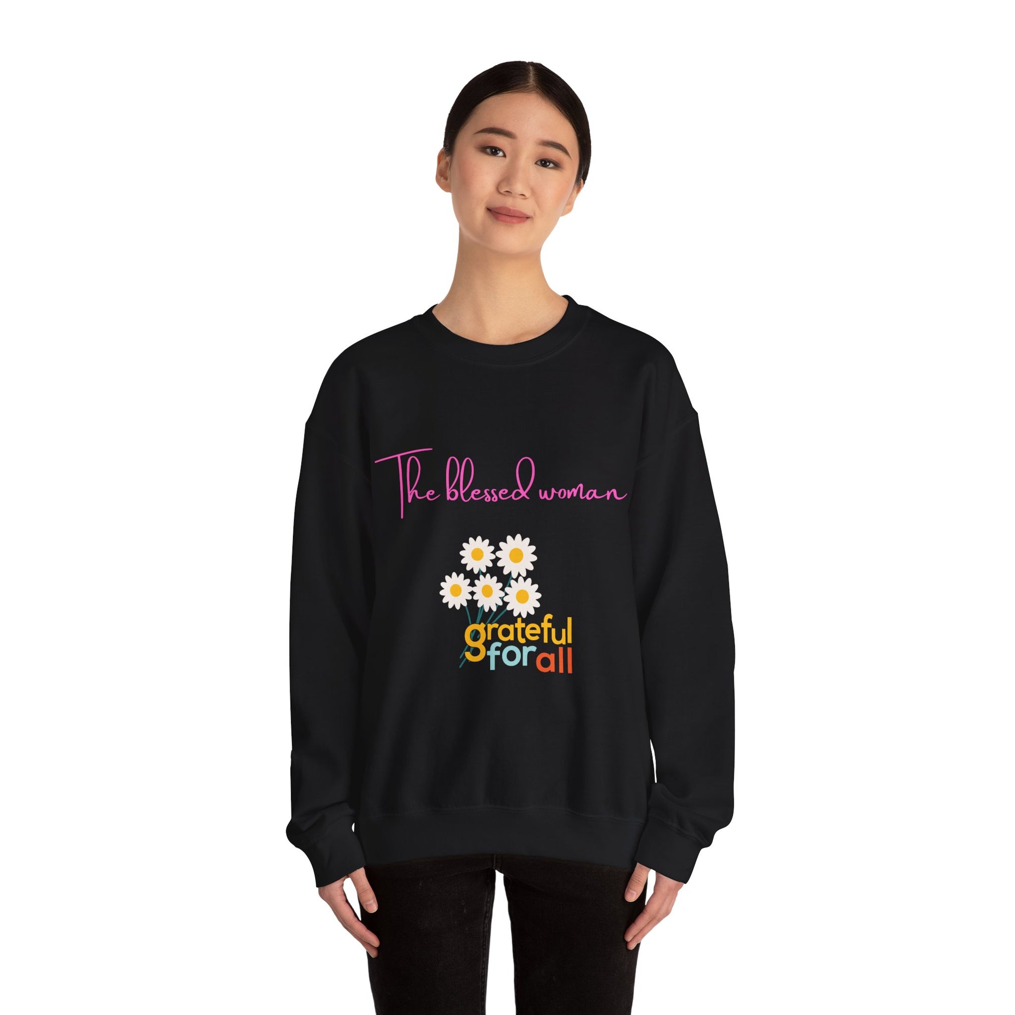Blessed Woman Grateful Sweatshirt-Fall/Winter vibe