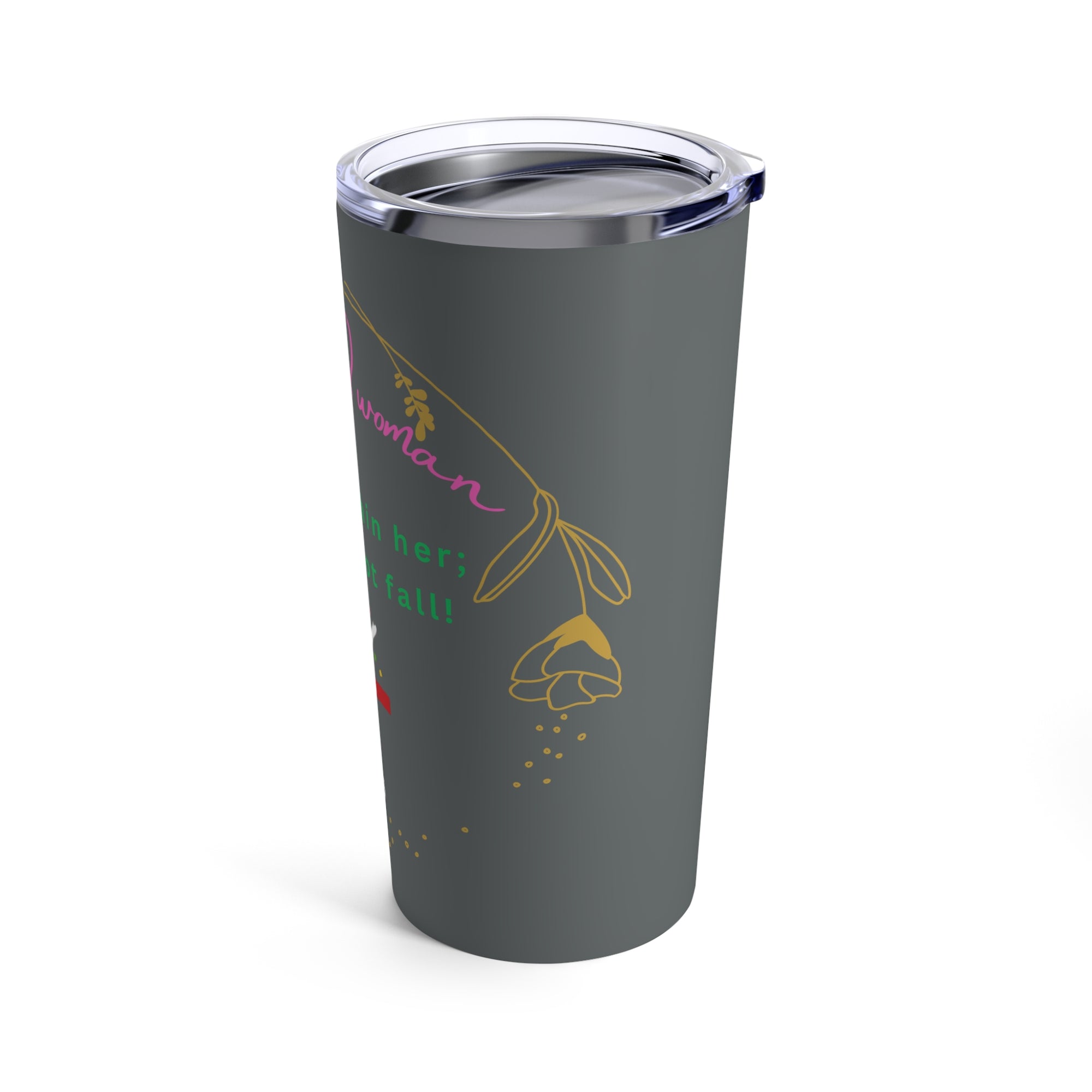 The Blessed Woman Hot and Cold Insulated stainless steel Tumbler 20oz Grey Tumbler 20oz