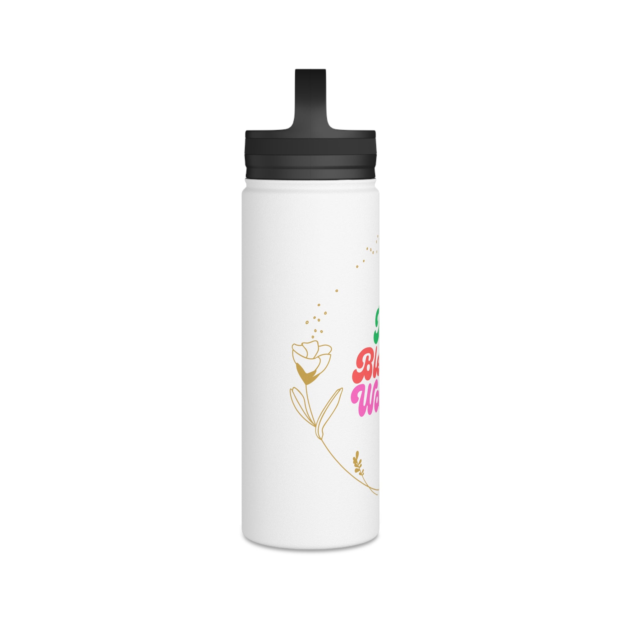 The Blessed Woman Stainless Steel Water Bottle, Handle Lid