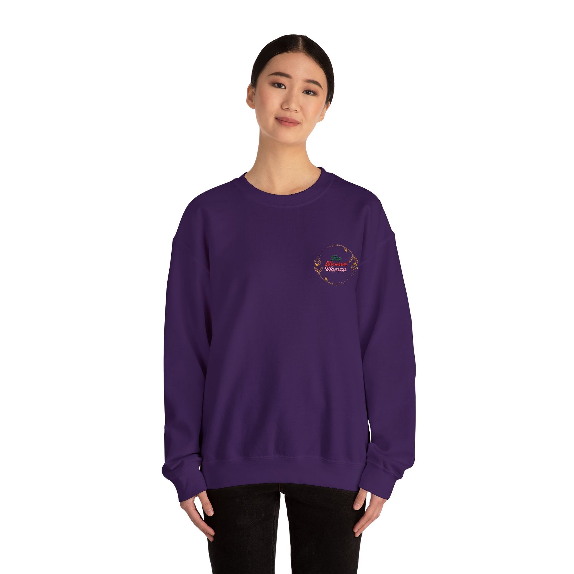 The Blessed Woman Logo Embroidered  Crewneck Sweatshirt