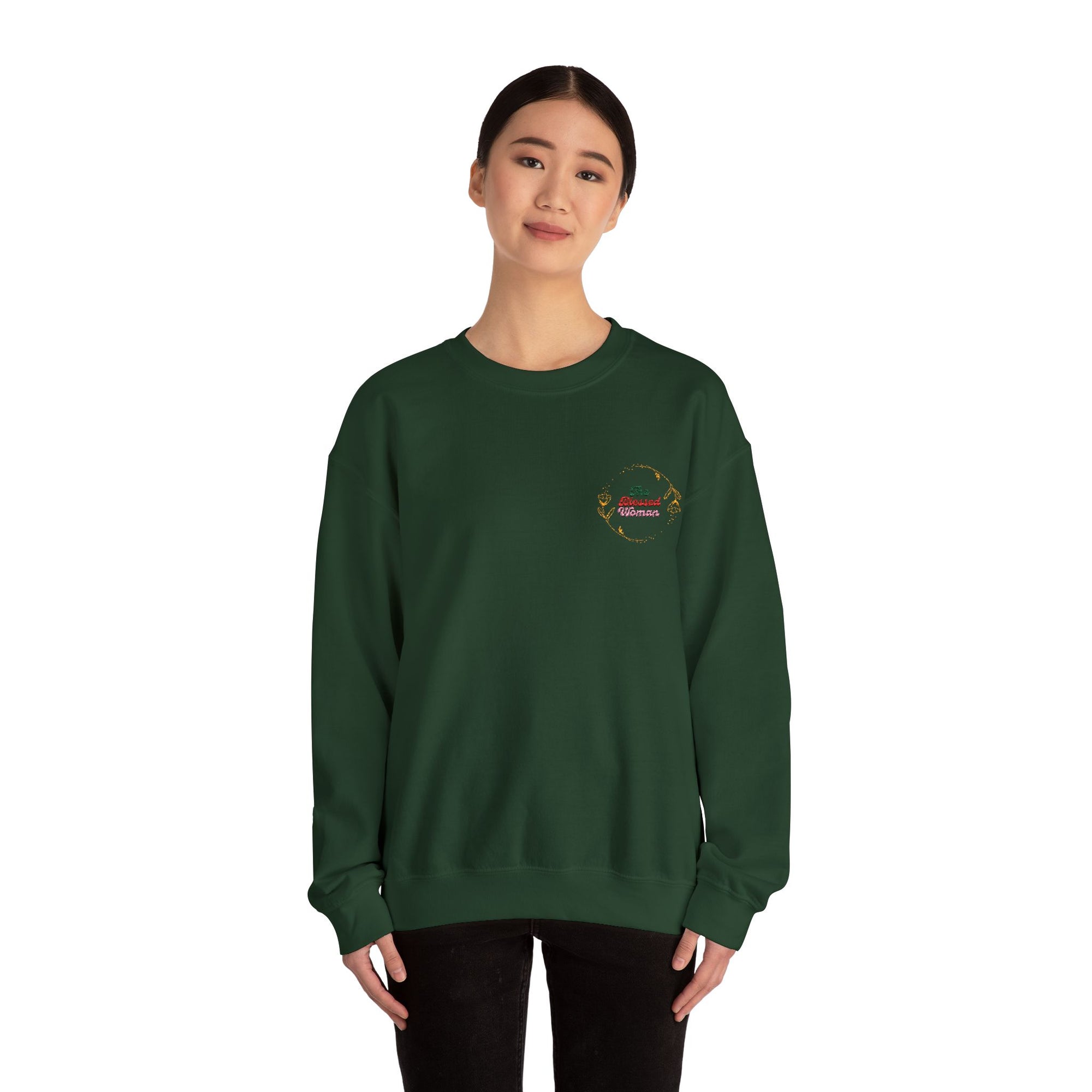 The Blessed Woman Logo Embroidered  Crewneck Sweatshirt