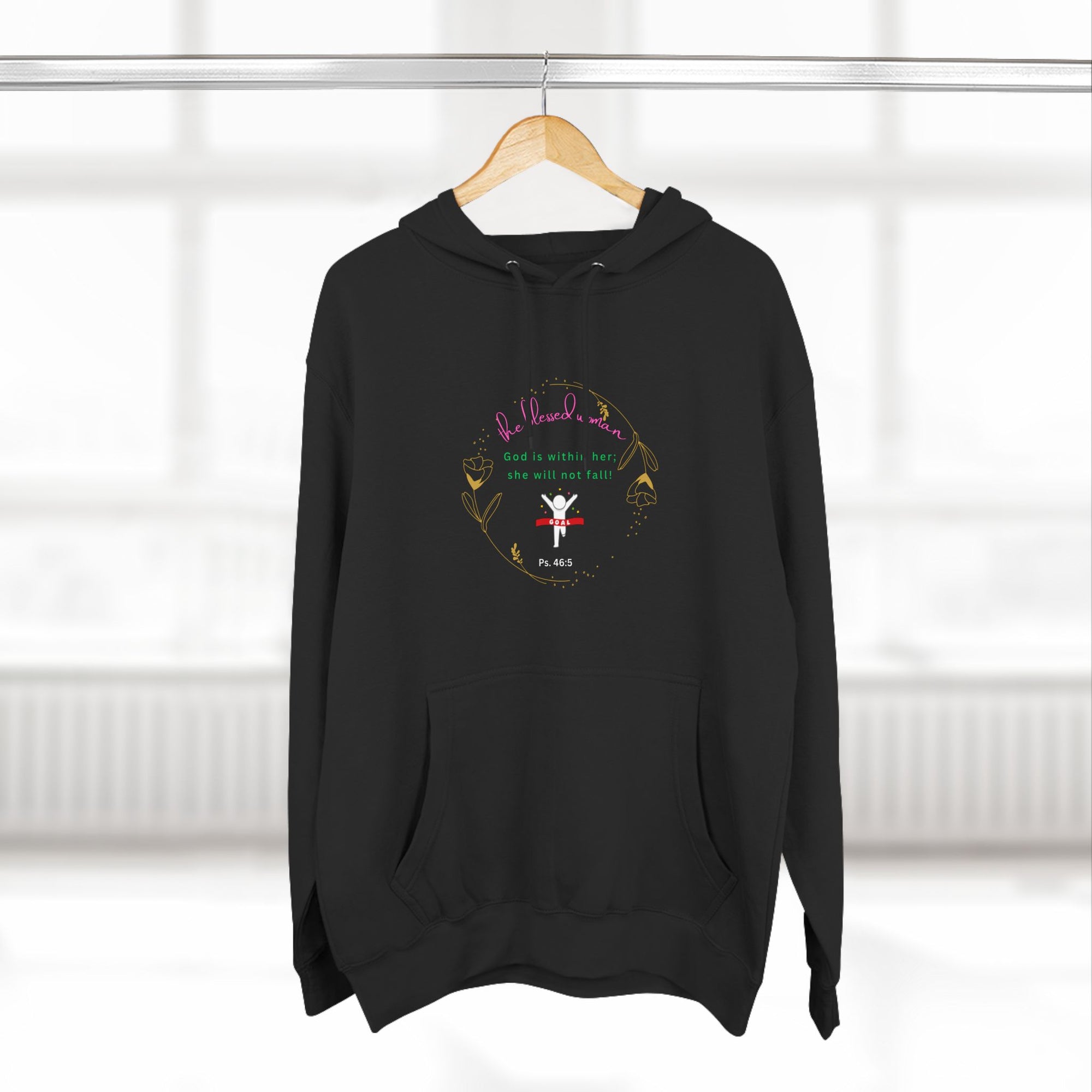The Blessed Woman -Three-Panel Fleece Hoodie- God with her