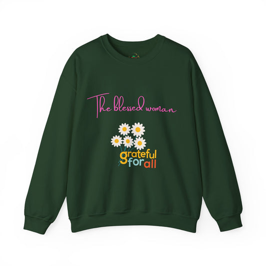 Blessed Woman Grateful Sweatshirt-Fall/Winter vibe