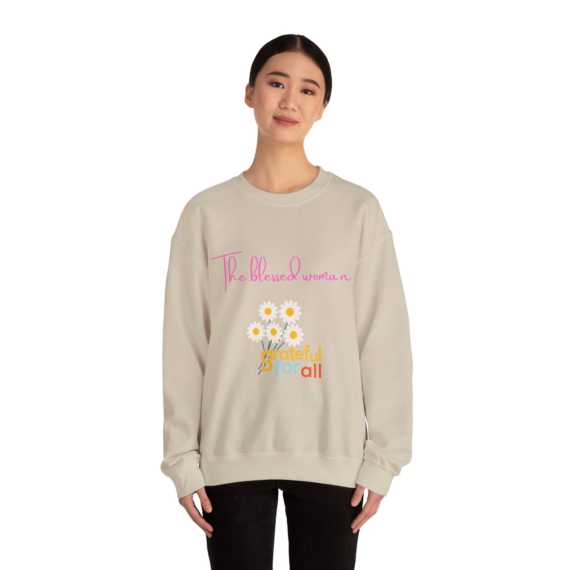 Blessed Woman Grateful Sweatshirt-Fall/Winter vibe