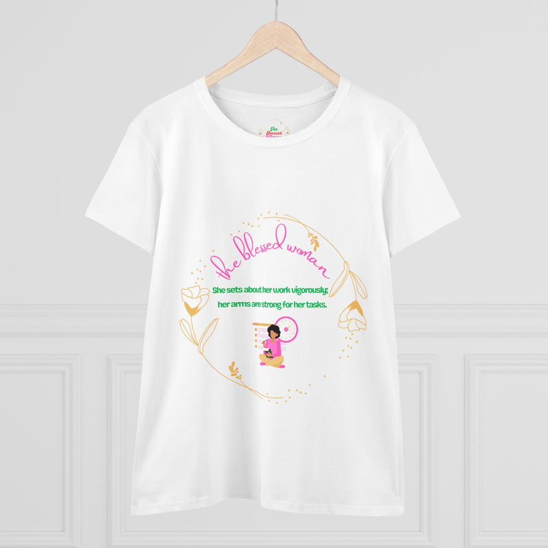 The Blessed hardworking Women's Midweight Cotton Tee