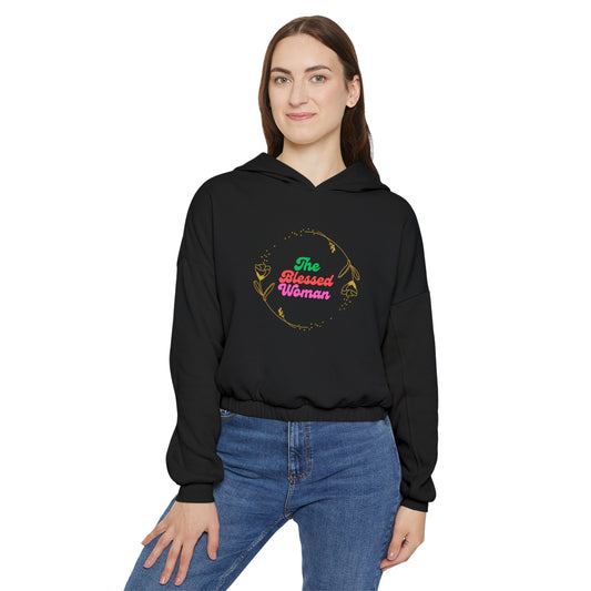 The Blessed Women's Cinched Bottom Hoodie