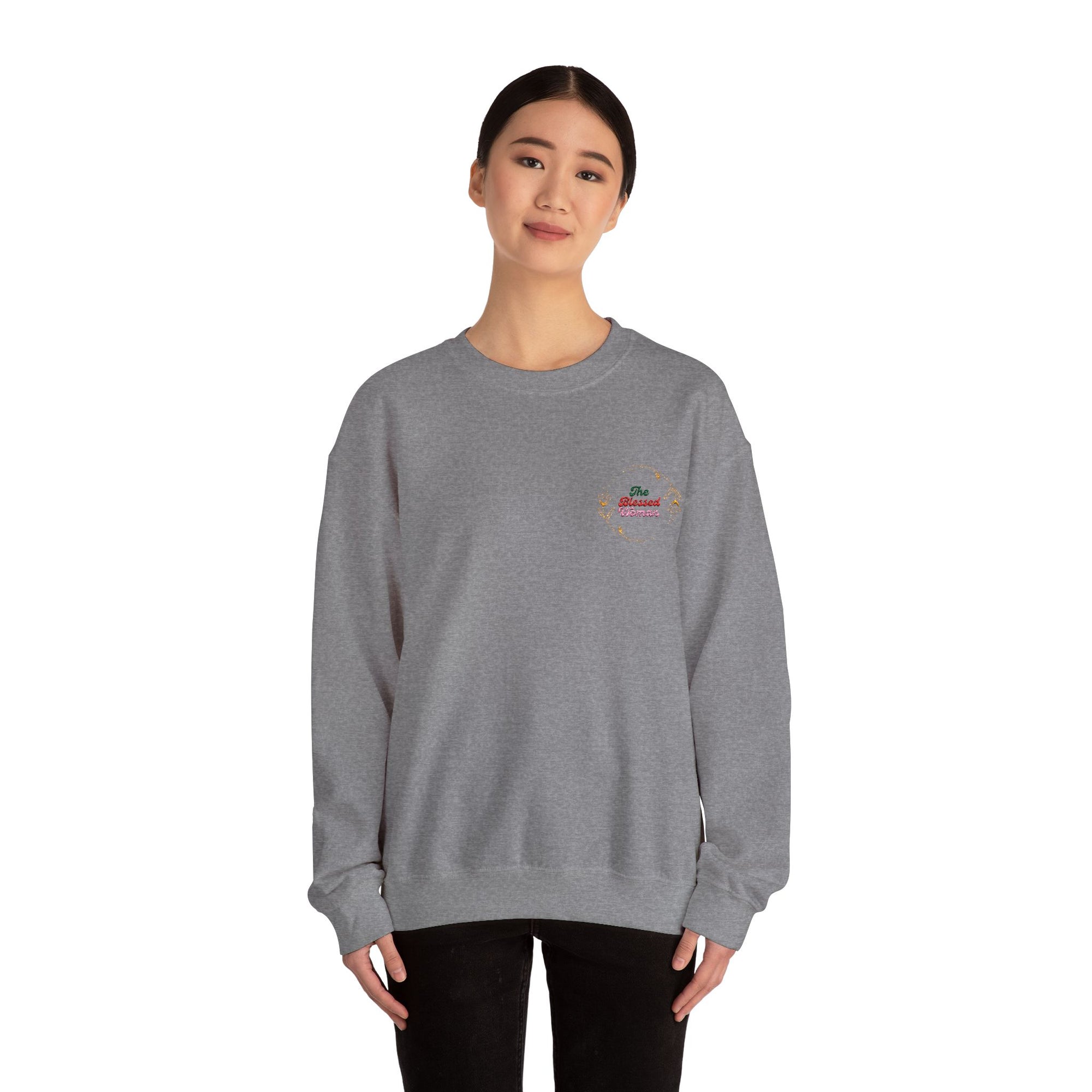 The Blessed Woman Logo Embroidered  Crewneck Sweatshirt