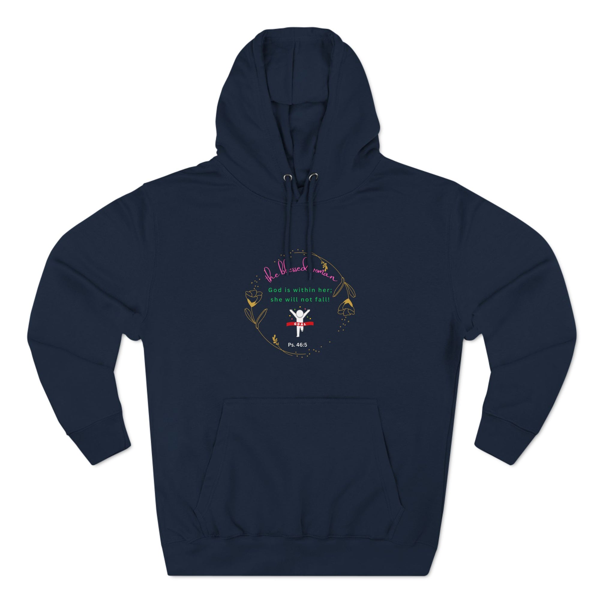 The Blessed Woman -Three-Panel Fleece Hoodie- God with her