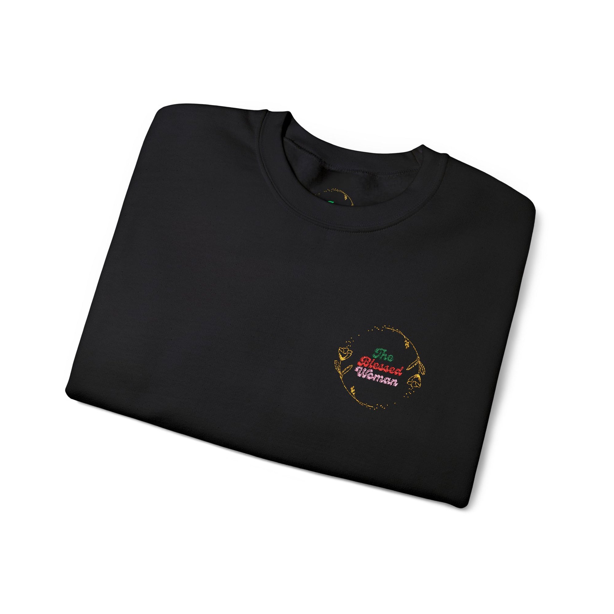 The Blessed Woman Logo Embroidered  Crewneck Sweatshirt
