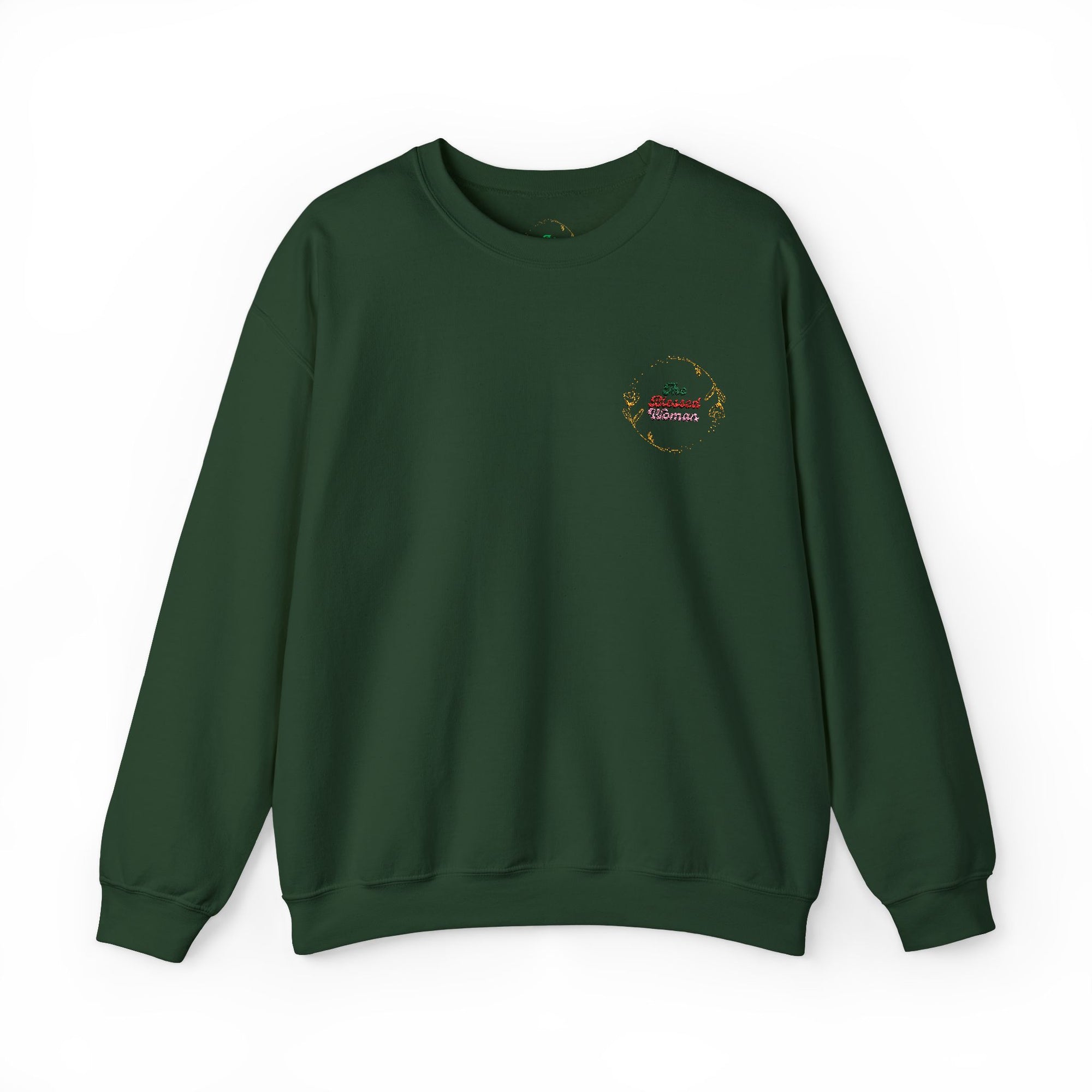 The Blessed Woman Logo Embroidered  Crewneck Sweatshirt