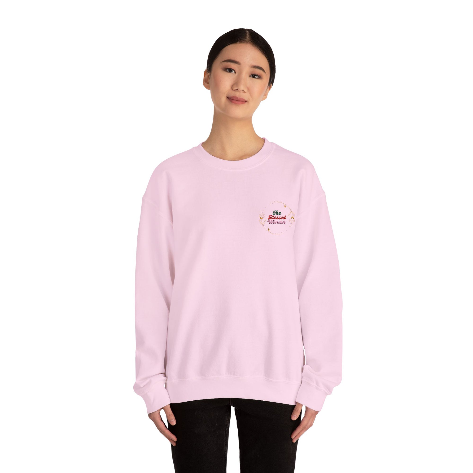 The Blessed Woman Logo Embroidered  Crewneck Sweatshirt