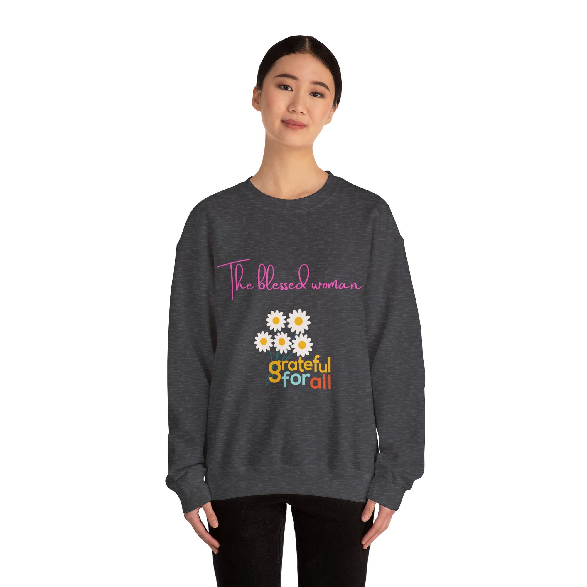Blessed Woman Grateful Sweatshirt-Fall/Winter vibe