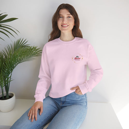 The Blessed Woman Logo Embroidered  Crewneck Sweatshirt