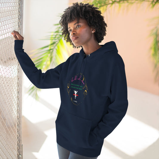 The Blessed Woman -Three-Panel Fleece Hoodie- God with her